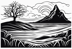 a big dark shadow rising up from the dead tattoo idea