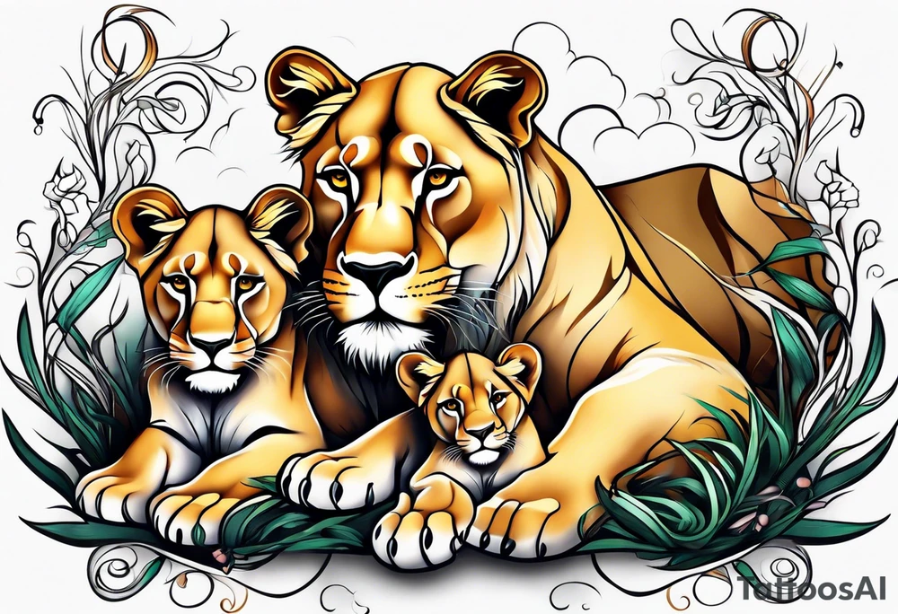 Lioness & Cubs tattoo idea