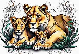 Lioness & Cubs tattoo idea