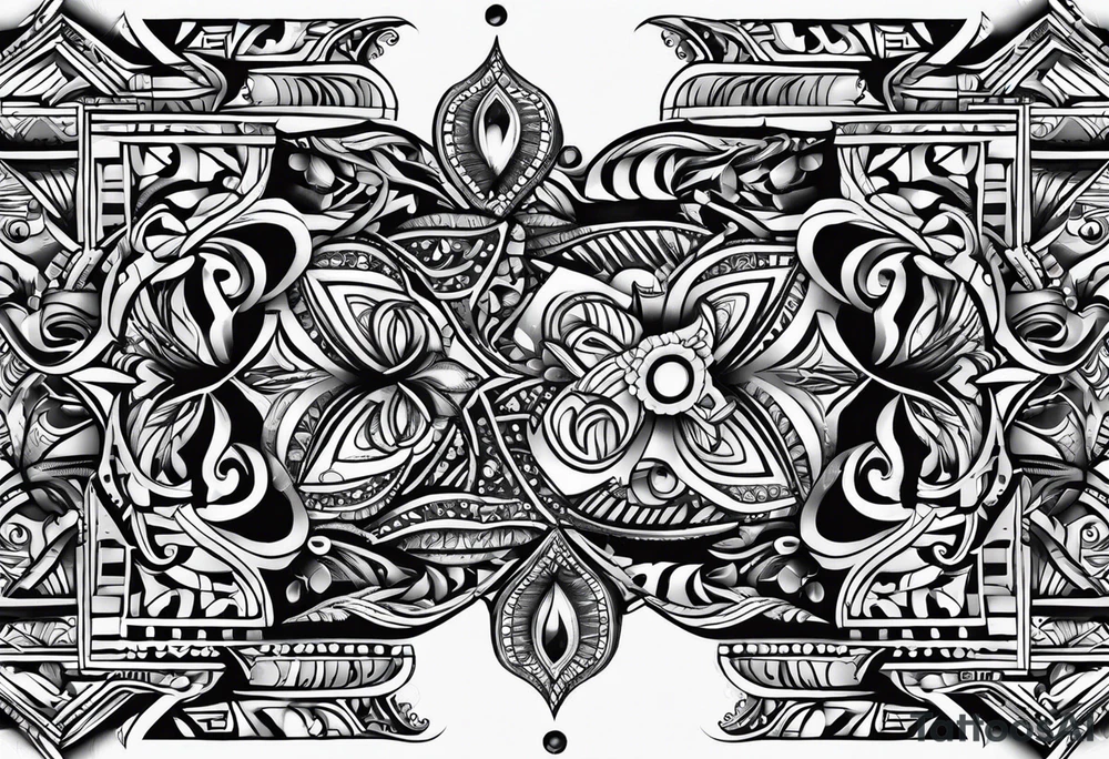 Nigerian pattern tribal tattoo tattoo idea