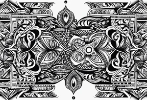 Nigerian pattern tribal tattoo tattoo idea