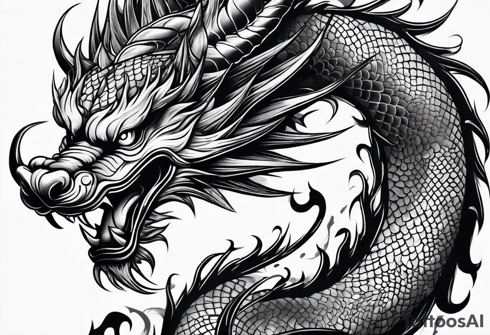 Traditional Chinese Dragon tattoo idea