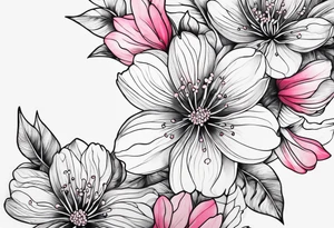 Cherry blossom rainbow tattoo idea