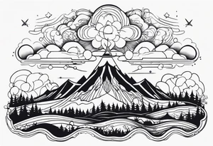 Post atomic landscape tattoo idea
