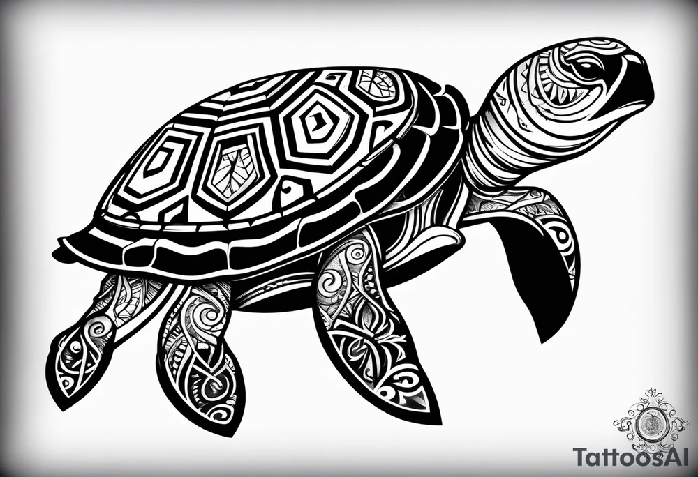 Tribal turtle tattoo idea