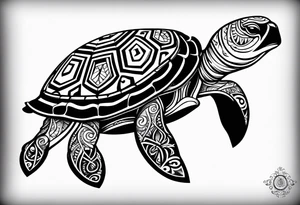 Tribal turtle tattoo idea