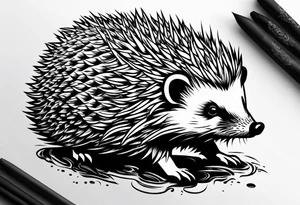 hedgehog tattoo idea