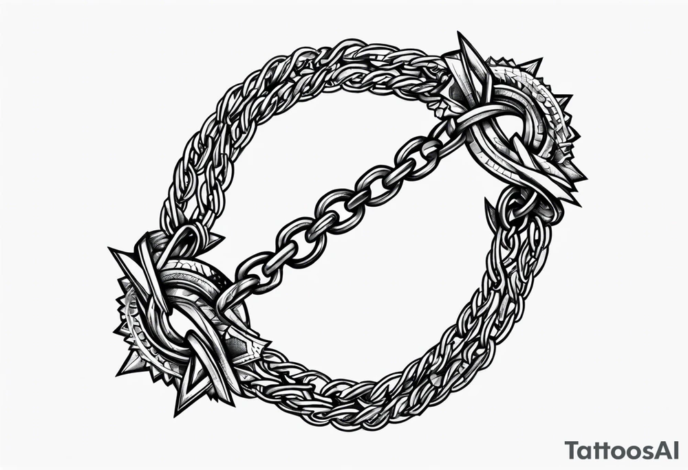 tattoo broken chain on wrist tattoo idea