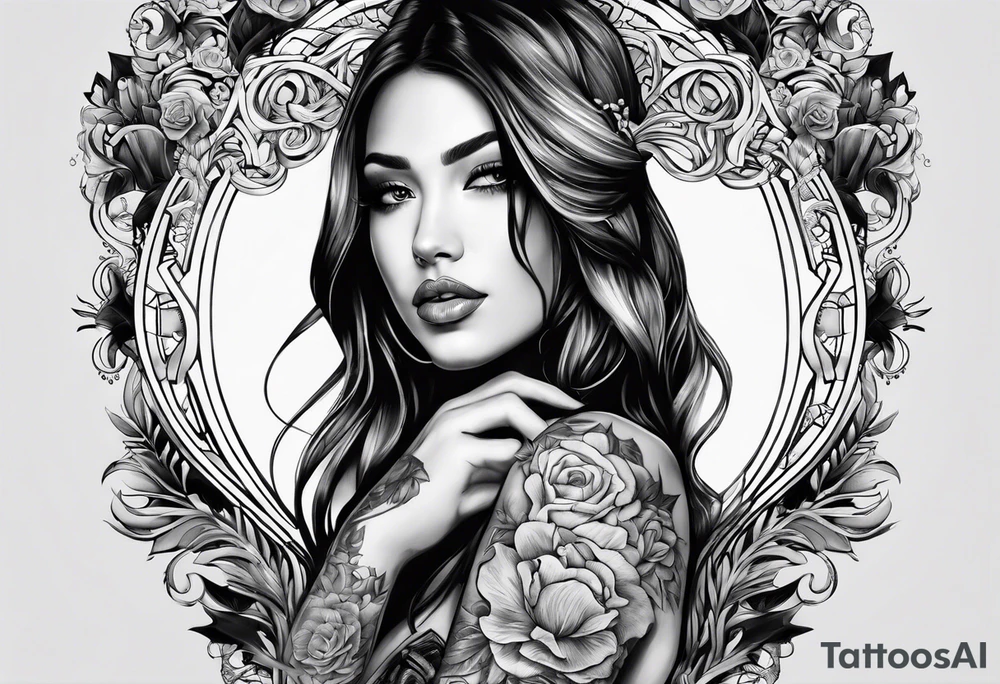 The word Mia in a heart tattoo idea