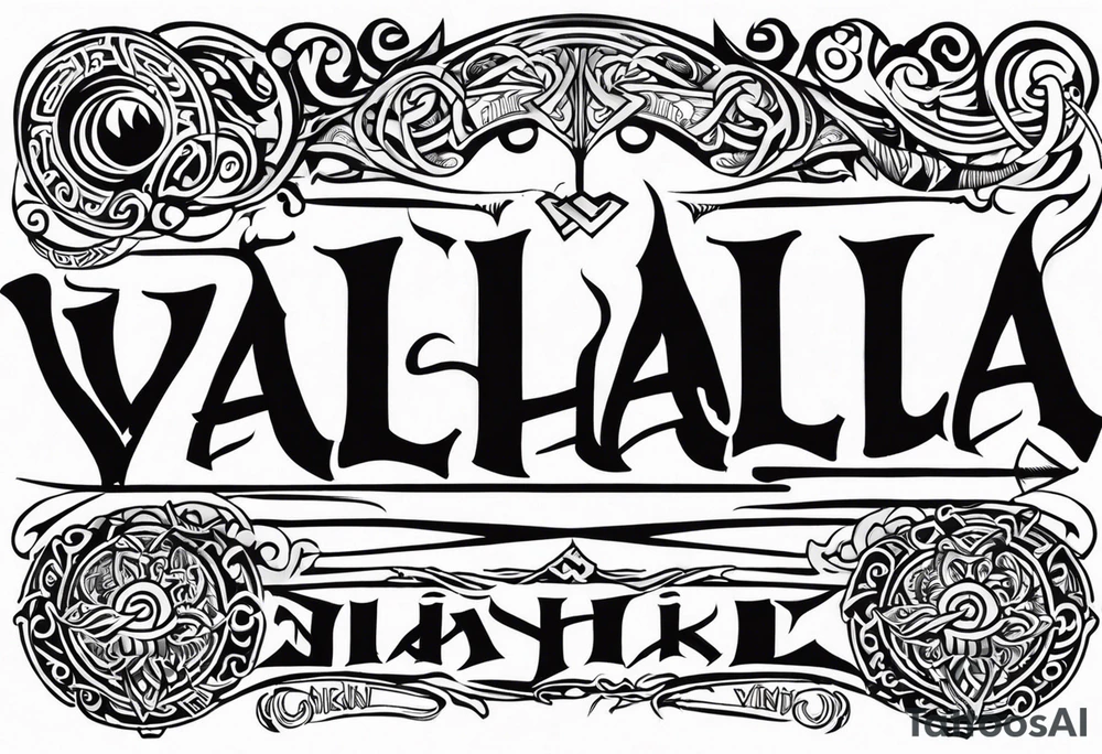 Valhalla viking gods tattoo idea