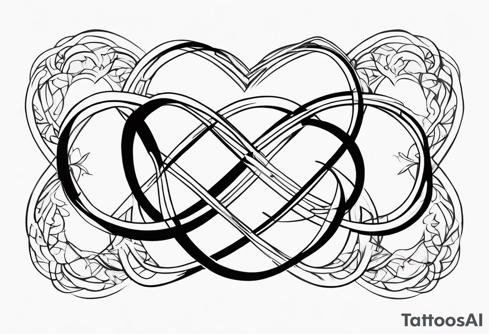 Infinity, family, love, five tattoo idea