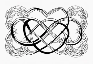 Infinity, family, love, five tattoo idea