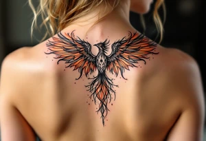 Phoenix rising from the ashes tattoo idea