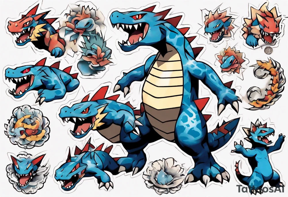 Feraligatr pokemon tattoo idea