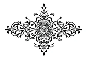 mytical shaman and witch ancient ornament with rhyme tattoo idea