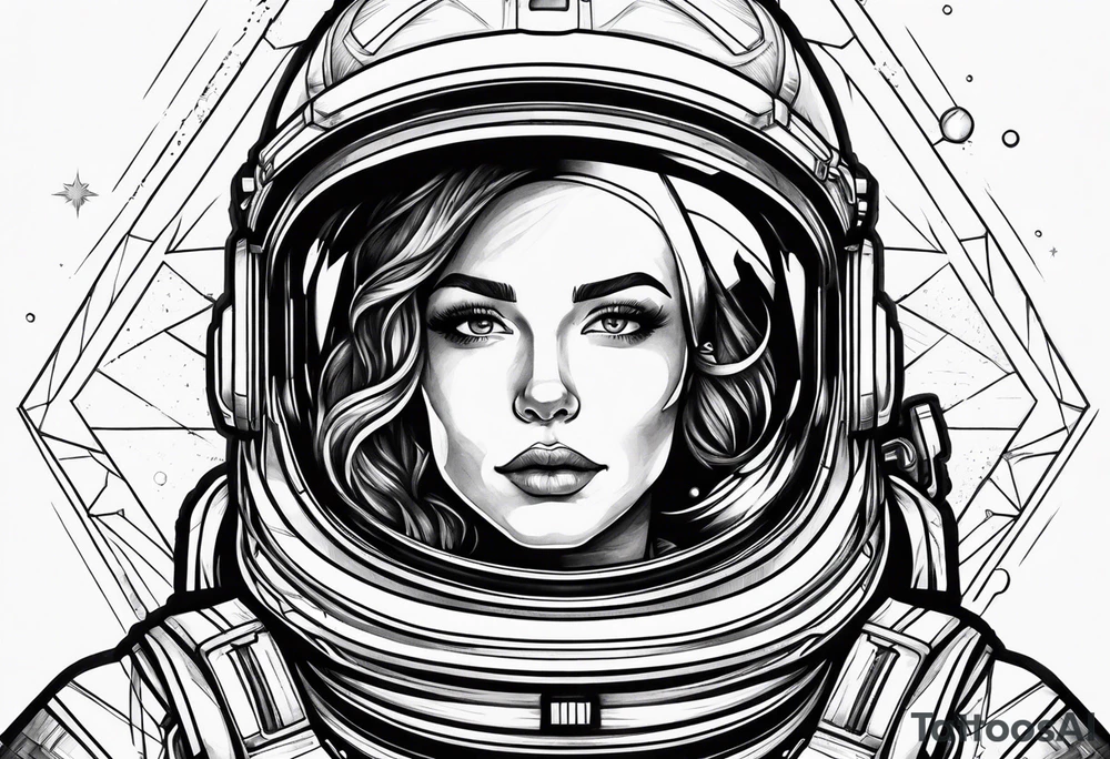 astronaut in space tattoo idea