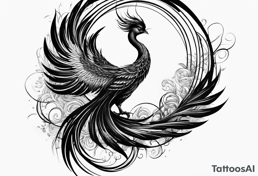 phoenix inside enso tattoo idea