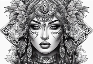 cross fine line tattoo idea