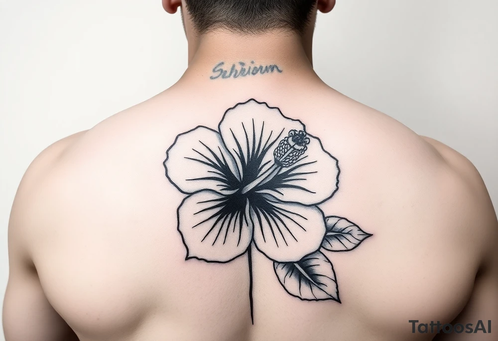 Lester with a Hibiscus tattoo idea