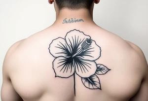 Lester with a Hibiscus tattoo idea