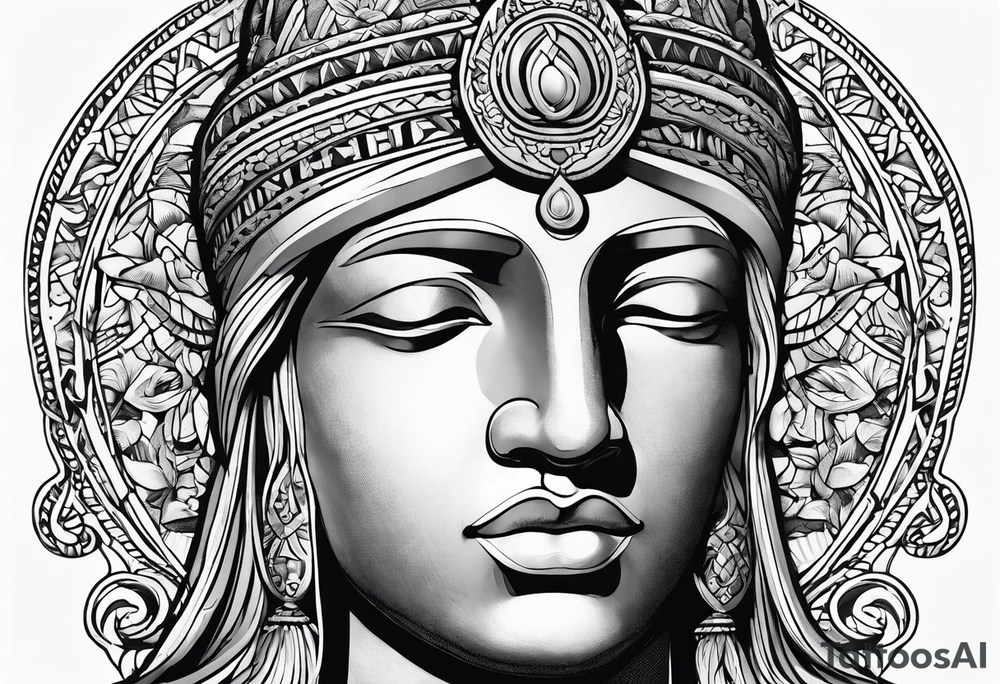 Statue mit haare tattoo idea