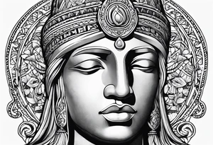 Statue mit haare tattoo idea