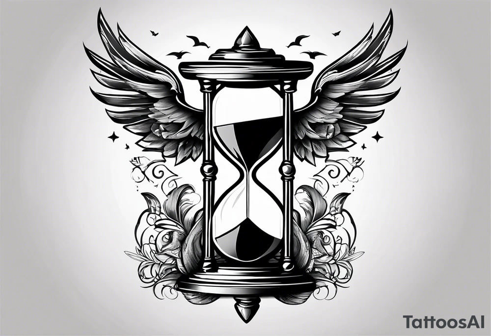 hourglass with wing carpe diem for men tattoo idea hourglass with wing carpe diem for men tattoo idea