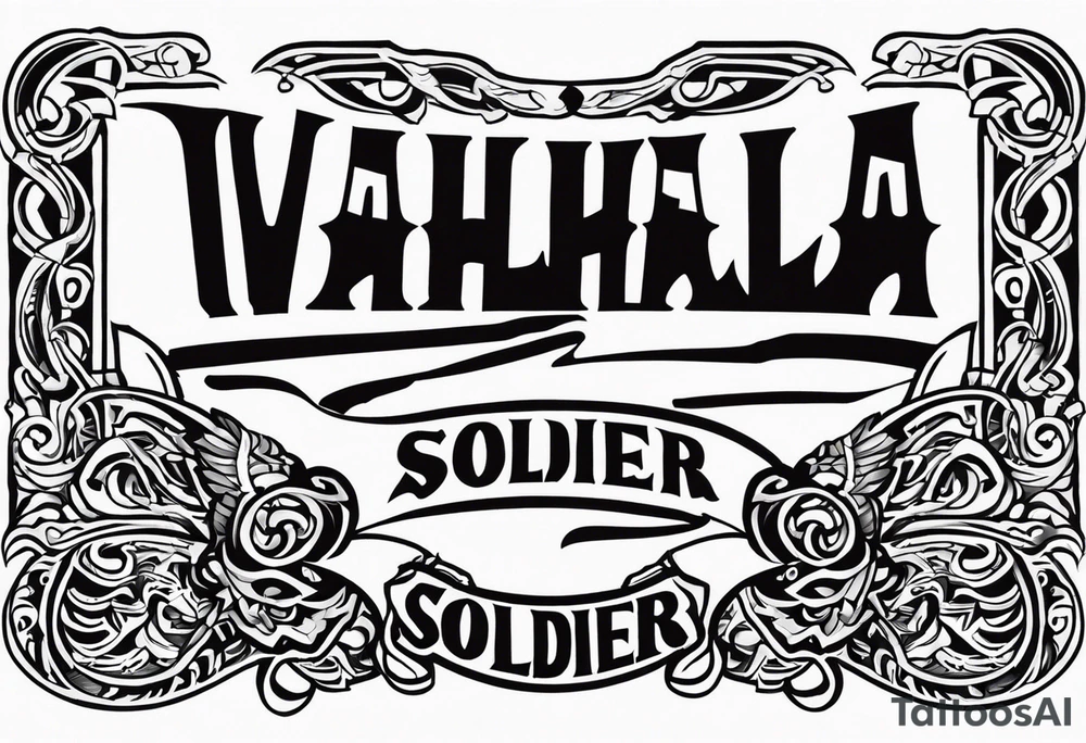 Valhalla soldier tattoo idea