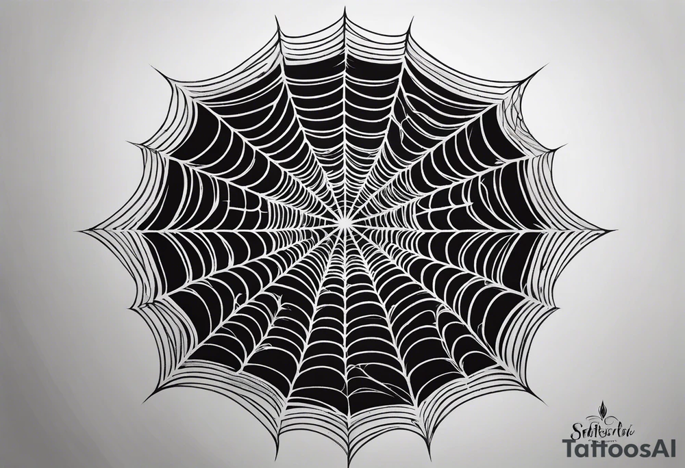 Symetrical spider web tattoo idea