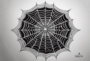 Symetrical spider web tattoo idea