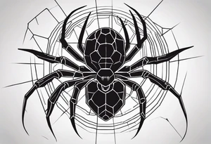 cyberpunk black widow spider tattoo idea