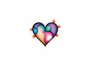 autism heart shape symbol tattoo idea