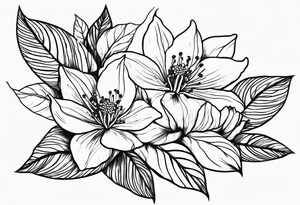 ramo de flor cerejera tattoo idea