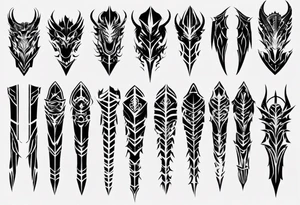 Dragon leg armor tattoo idea