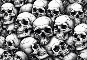 A lot of small skulls tattoo idea