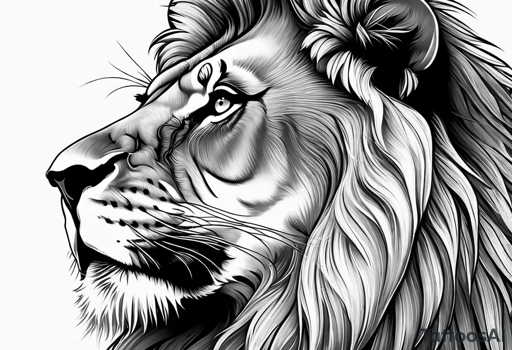 Lion head tattoo idea