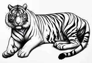 Tiger for a Taurus man tattoo idea