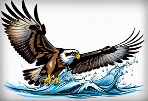 osprey catching fish tattoo idea