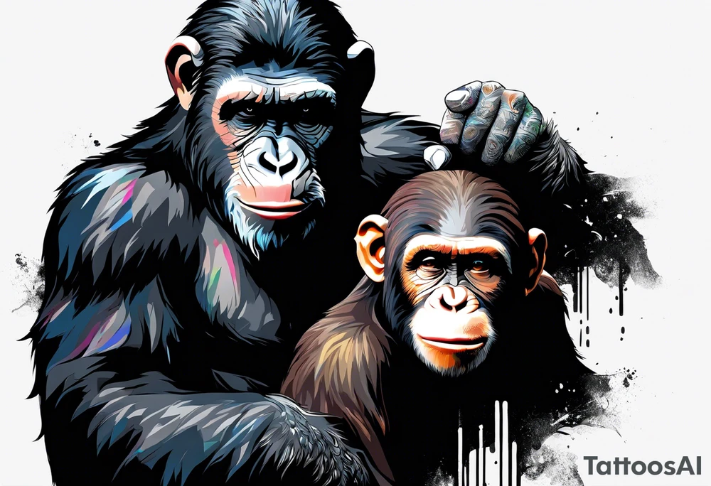 Caesar from the movie planet of the apes tattoo idea