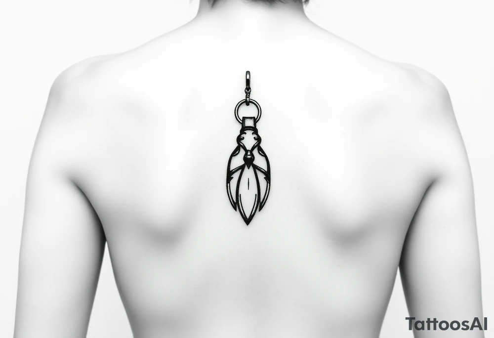 rabbits foot keychain tattoo idea