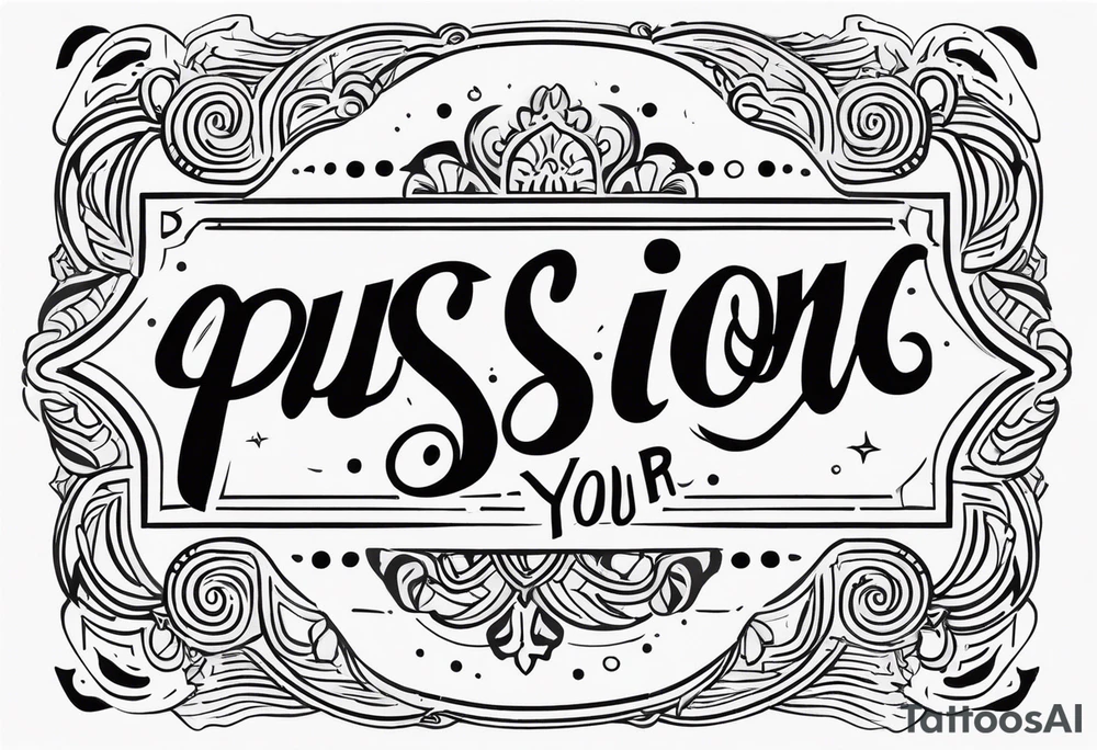 pursue your passion tattoo idea