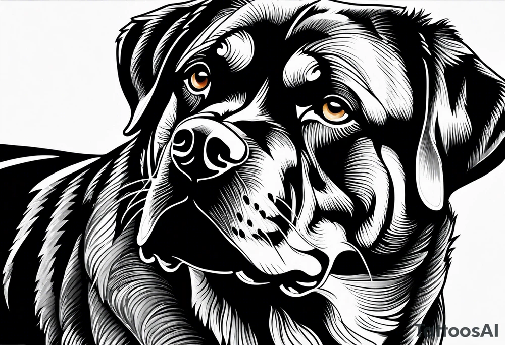Cool rottweiler tattoo idea