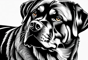 Cool rottweiler tattoo idea
