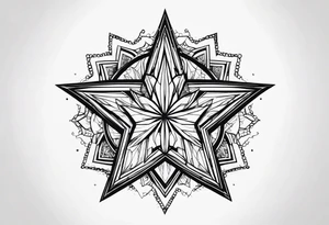 outline drawing of a star tattoo idea