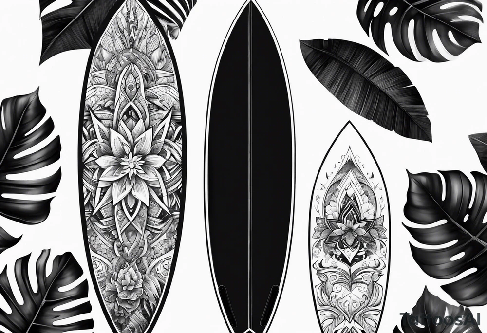 surfboard tattoo idea