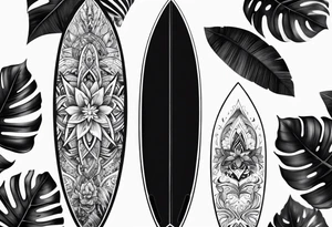 surfboard tattoo idea