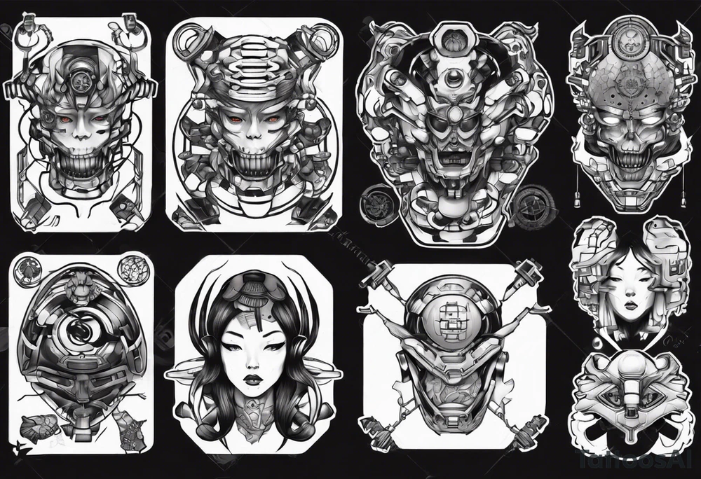 Cybernetic ass tattoo idea