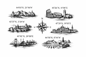 Iceland x3 (sindri, ibv, stjarnan)
Italy x2 (Verona, Sassuolo)
Spain (Logrono) 
Turkey x2 (Fenerbahce, Besiktas)
Hungary (Fradi)
France (Bordeaux) Something small that contains these countries or clubs no logos maybe coordinates tattoo idea