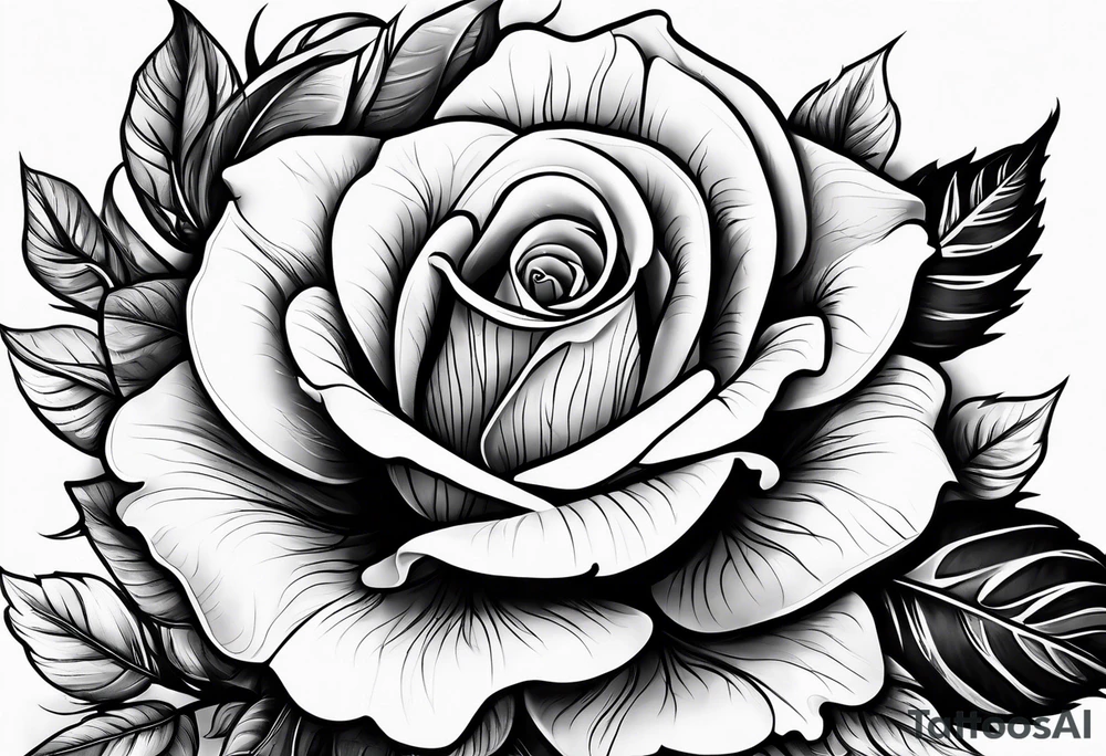 Rose tattoo with name My'Liah tattoo idea