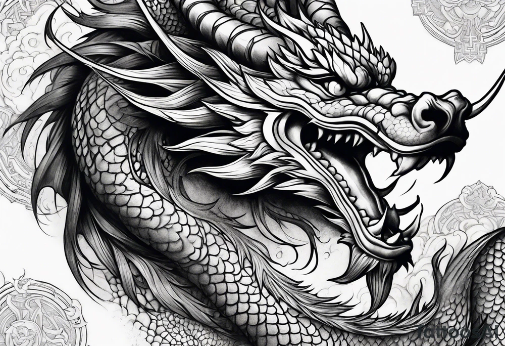 Chinese dragon tattoo idea